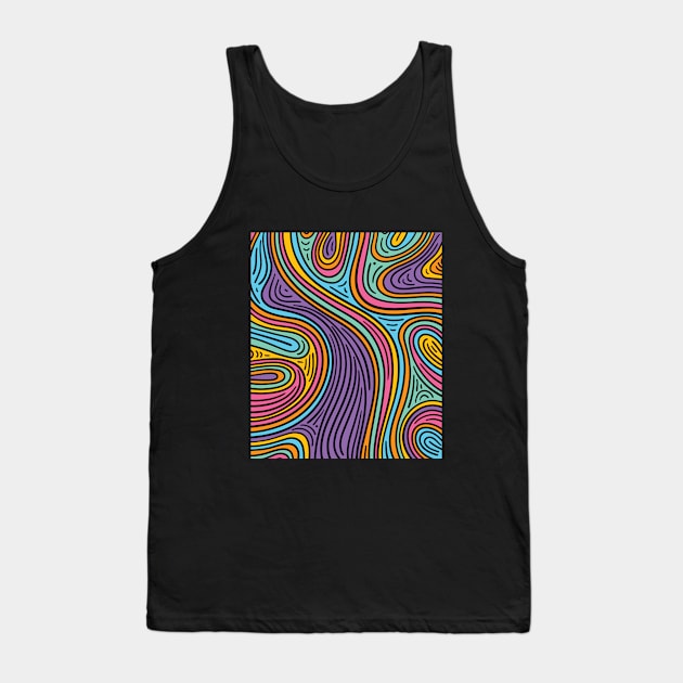 Colorful Doodle Tank Top by azziella